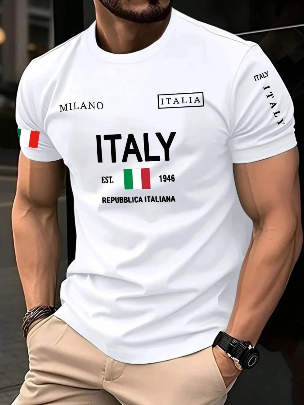European and American Men's Su - Street Fashion Milan ulasan dan harga