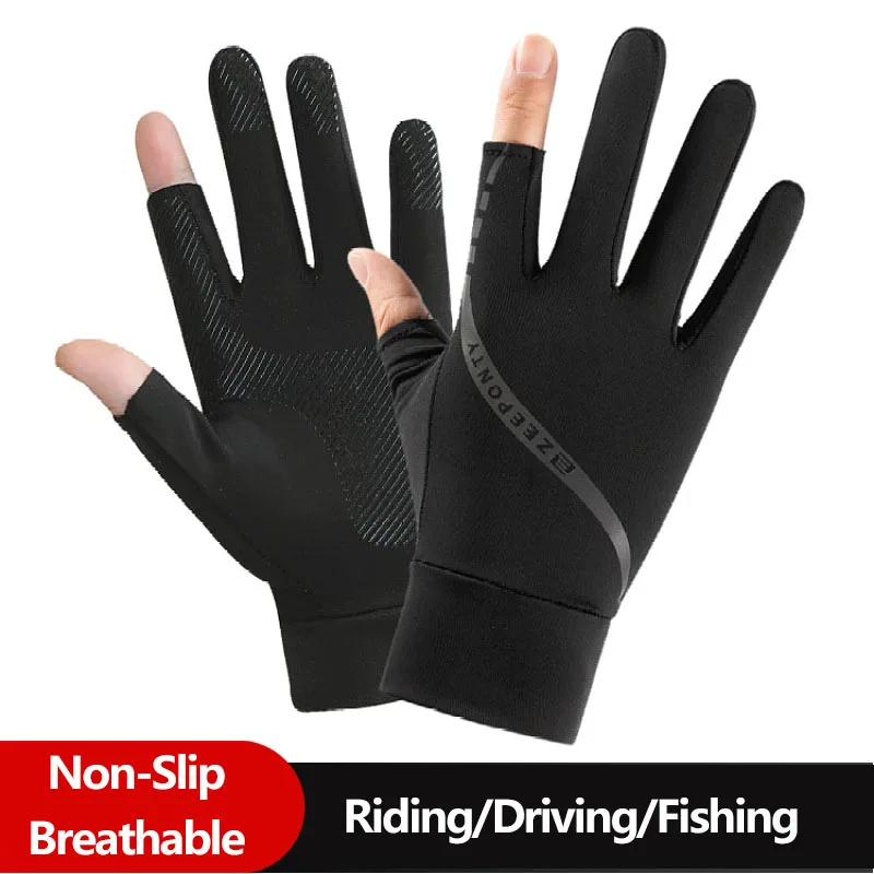 Men's Summer Ice Silk Cycling  - Street Fashion Gloves ulasan dan harga