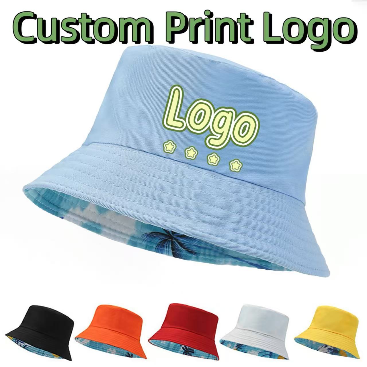 Customized Printed Logo Sun Pr - Bucket Hat Embroidered ulasan dan harga