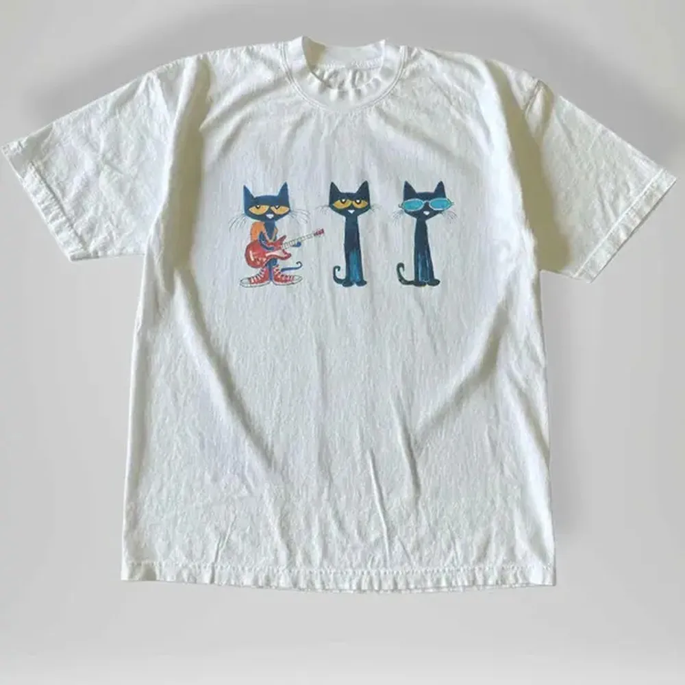 Cute Pete the Cat T-Shirt, Cat - Street Fashion Types ulasan dan harga