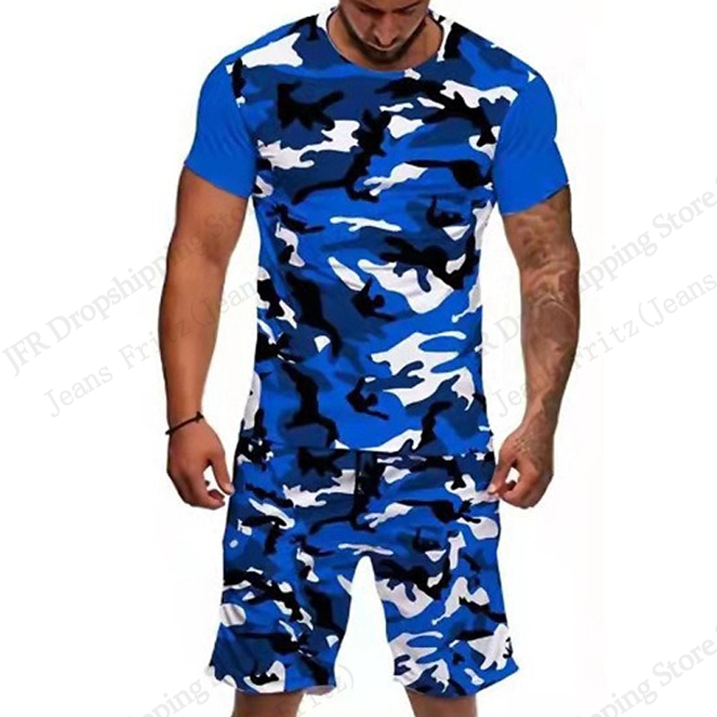 Men's Set T-shirt Camo Camoufl - Camo Pattern Set ulasan dan harga