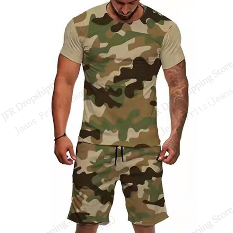 Men's Set T-shirt Camo Camoufl - Camo Pattern Set ulasan dan harga