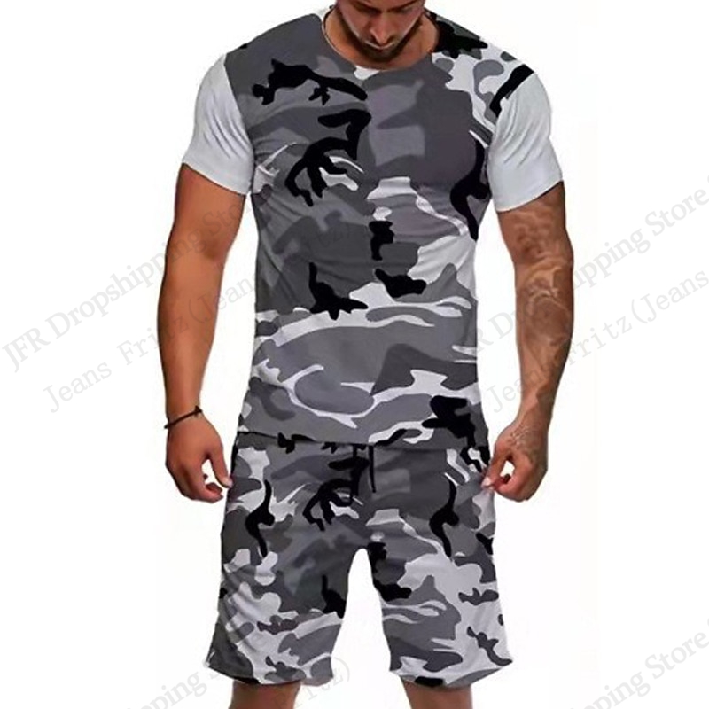 Men's Set T-shirt Camo Camoufl - Camo Pattern Set ulasan dan harga