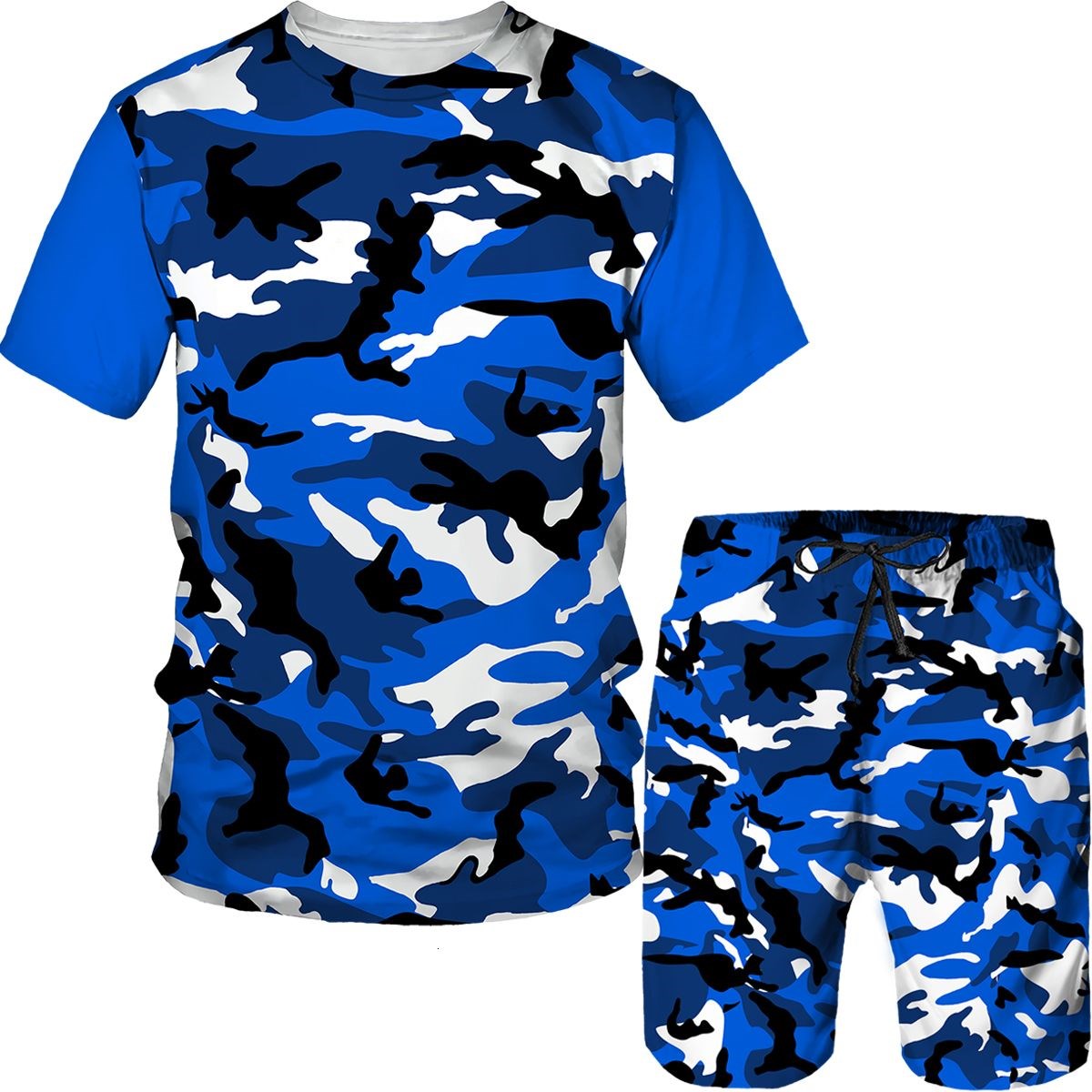 Men's Camouflage T-shirts Shor - Camo Pattern Set ulasan dan harga
