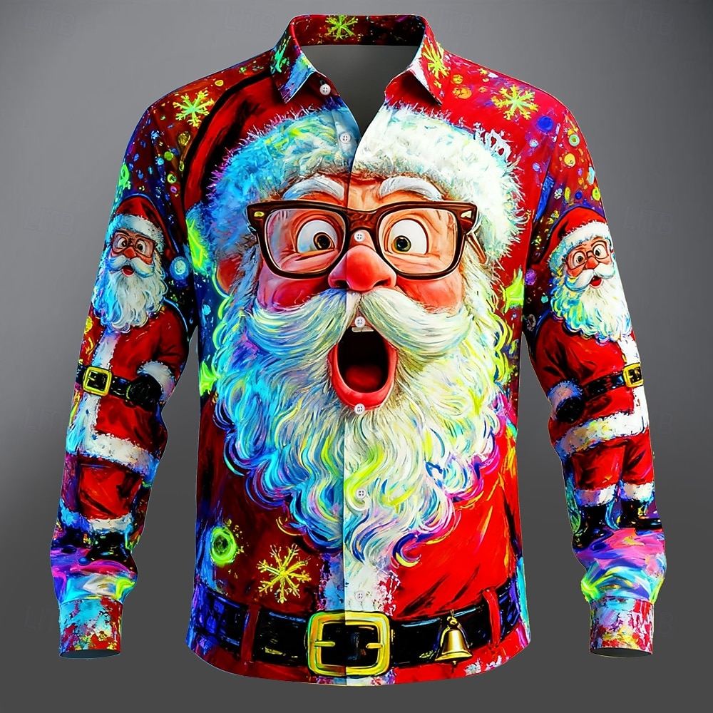 Christmas Men's 3D Graphic Lon - Street Fashion Fall 2025 ulasan dan harga
