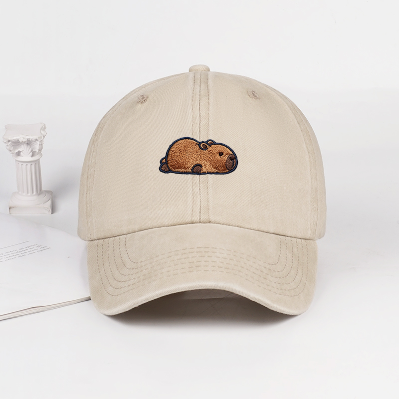 Multi-color Washed Capybara Em - Bucket Hat Embroidered ulasan dan harga