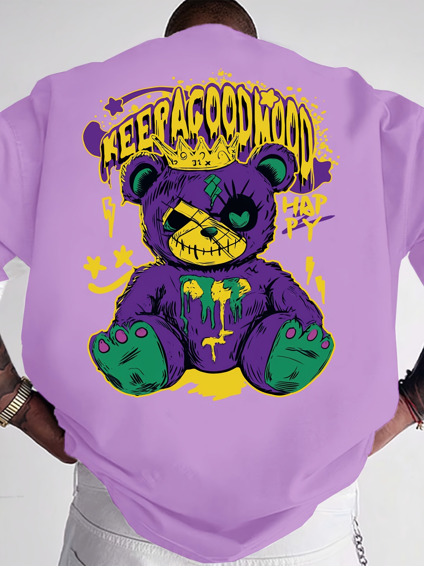 Fashionable new men's personal - Street Fashion Graffiti ulasan dan harga