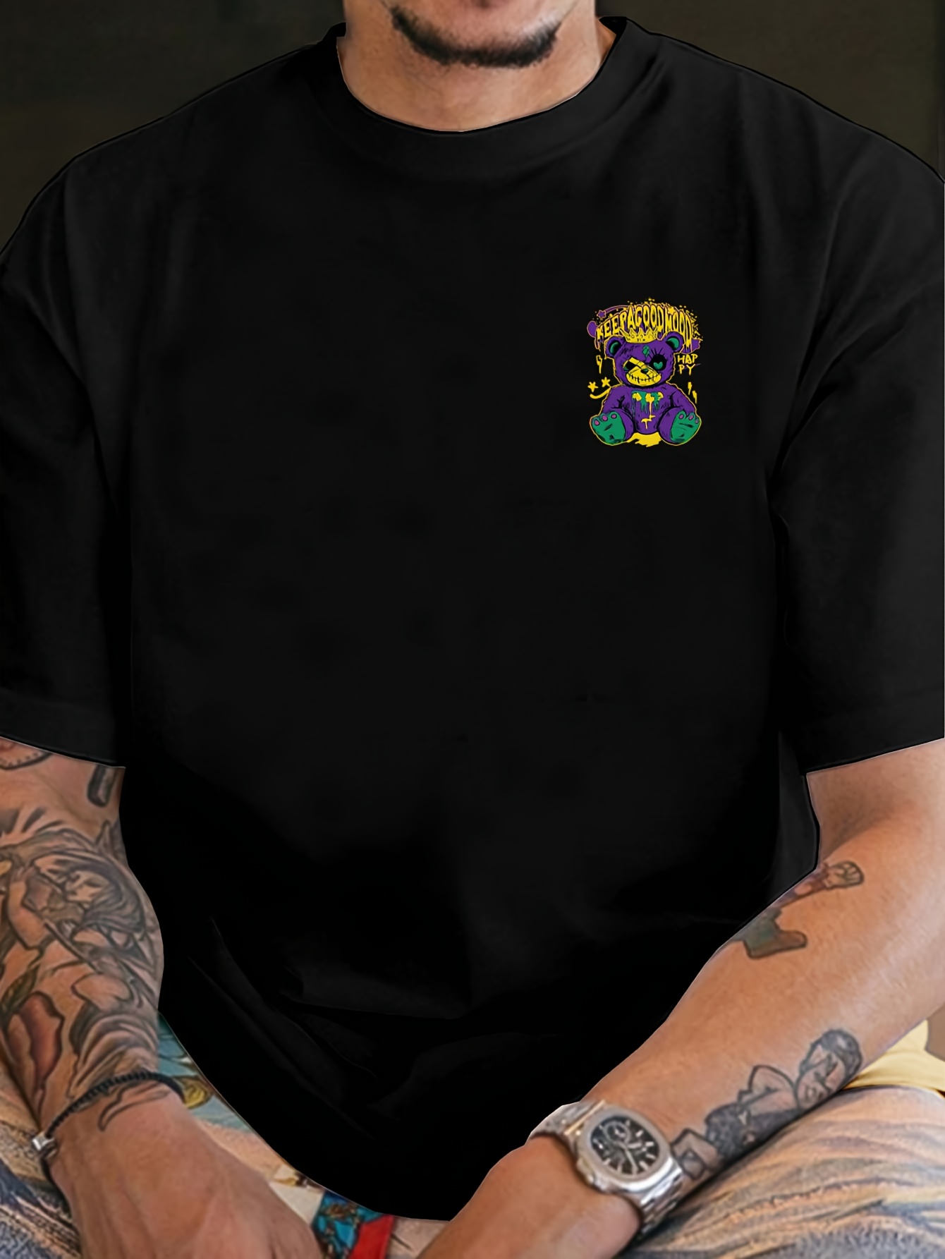 Fashionable new men's personal - Street Fashion Graffiti ulasan dan harga