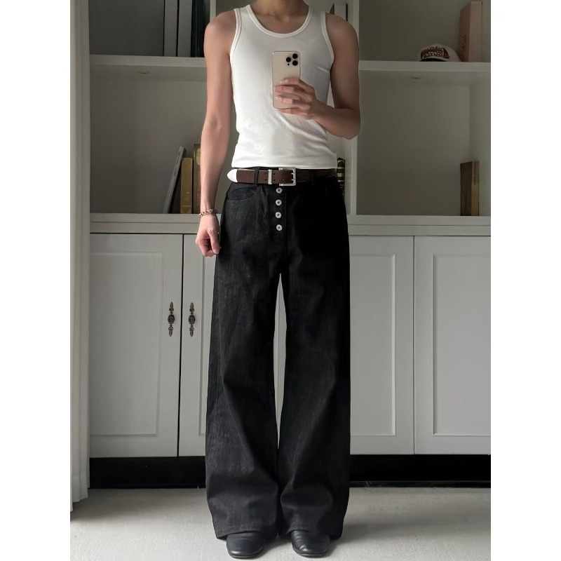 Mens Jeans Harajuku Summer Let - Street Fashion Graffiti ulasan dan harga