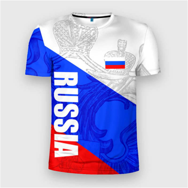 Fashion Russia Flag Badge T-sh - Street Fashion Russia ulasan dan harga