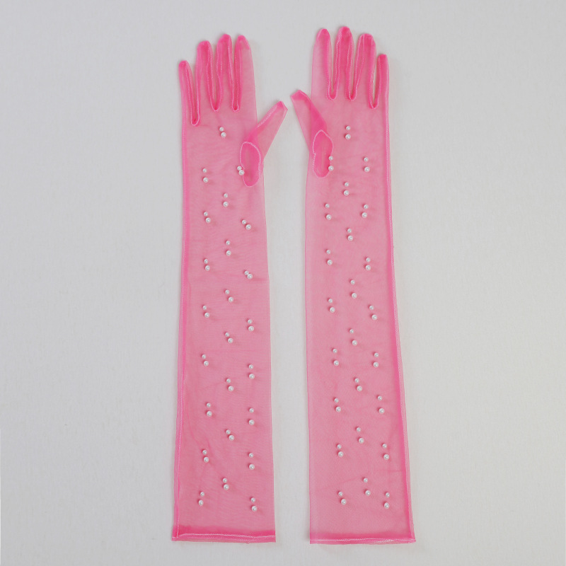 55CM Sexy Lace Thin Hollow Tra - Street Fashion Gloves ulasan dan harga