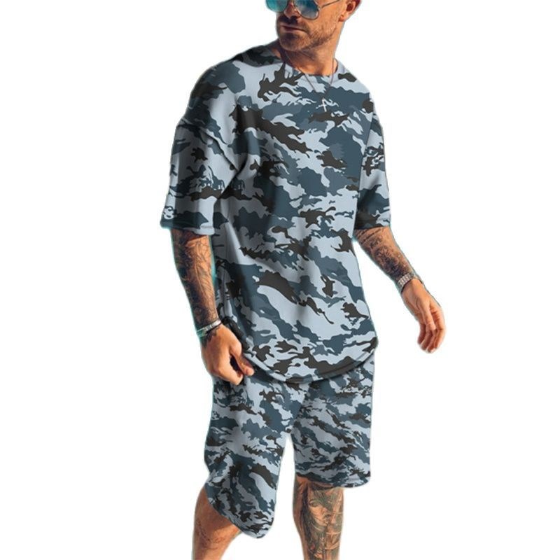 Summer New Men's Tracksuits 3D - Camo Pattern Set ulasan dan harga