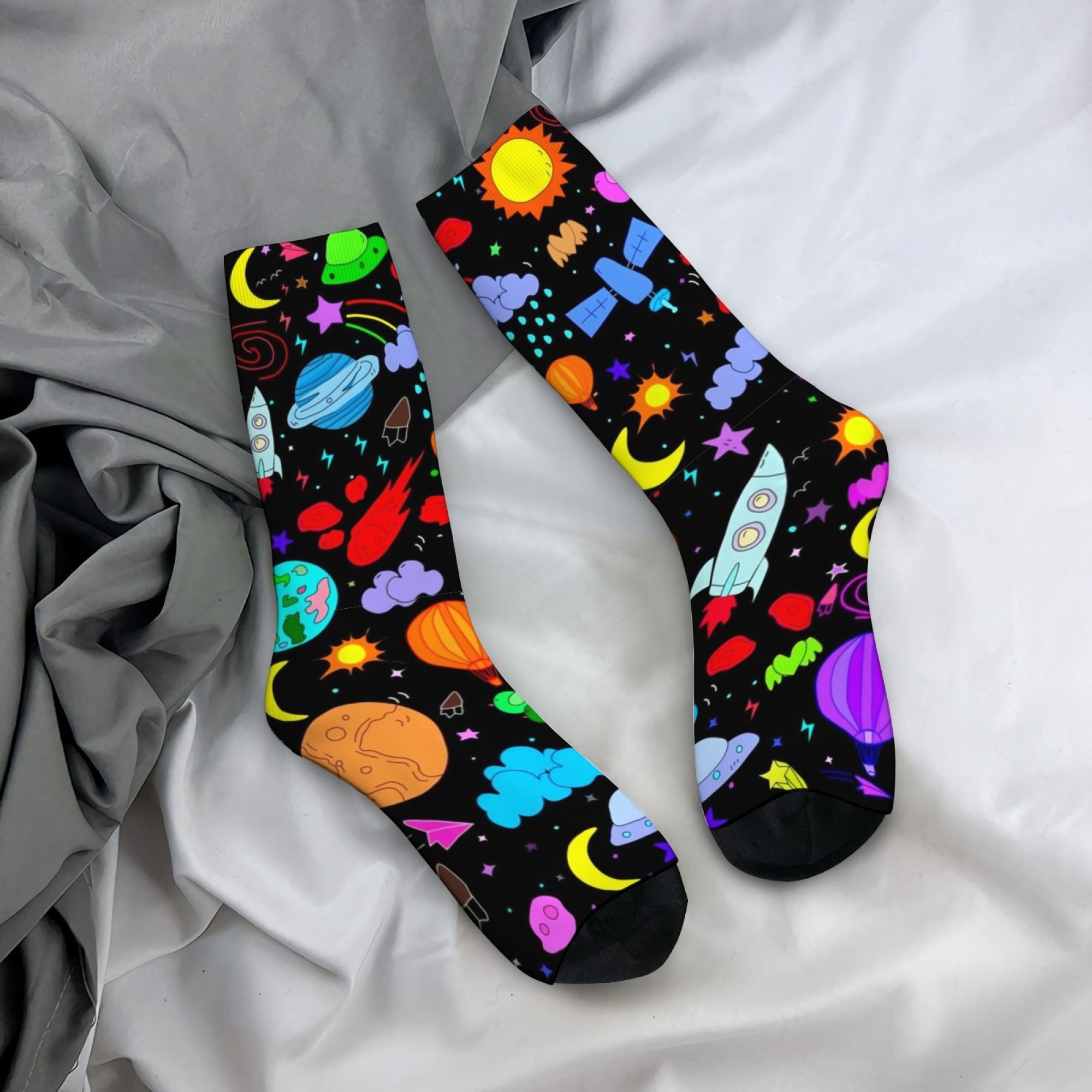 Cartoon Fun Earth Universe Pri - Quirky Street Fashion ulasan dan harga