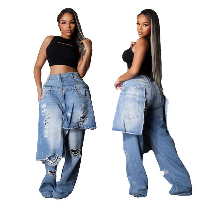 Fashion Denim Pants Women Stre - Street Fashion Fall 2025 ulasan dan harga