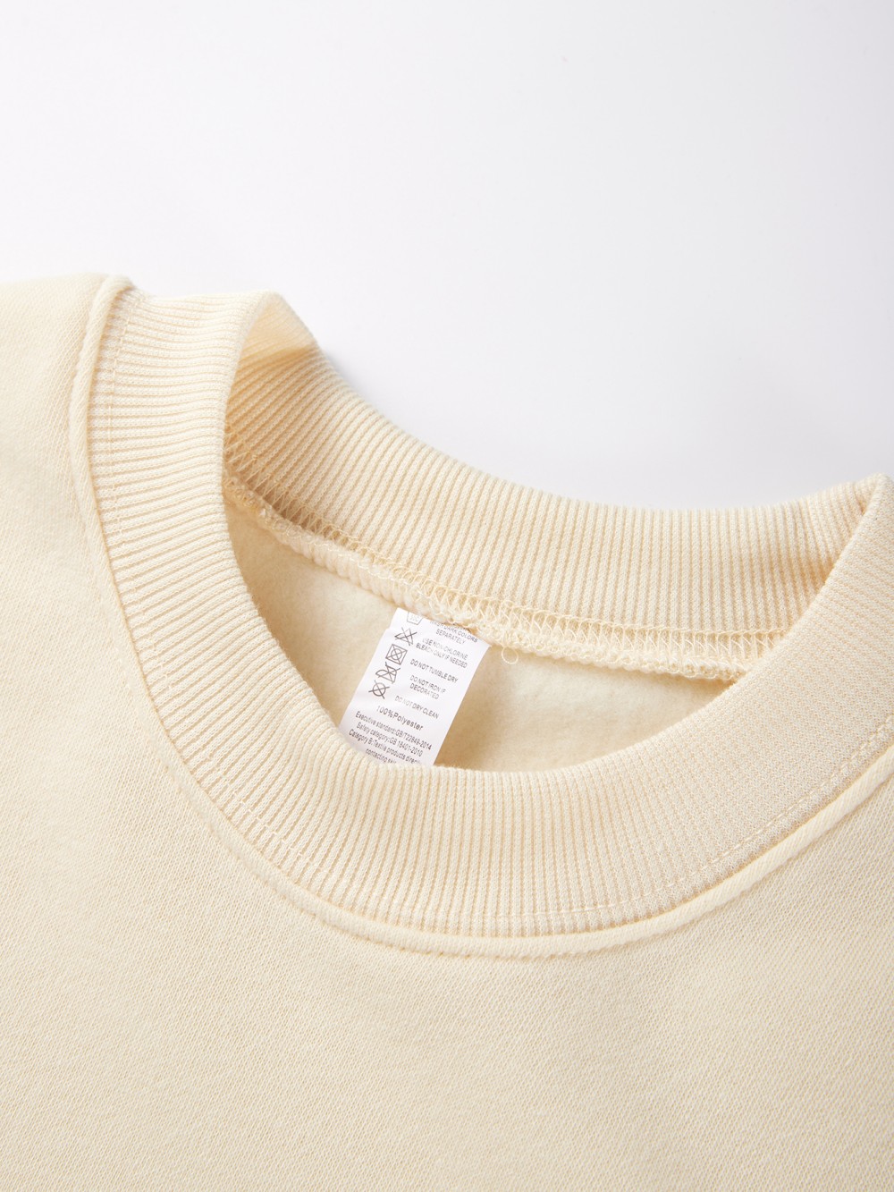 Korean Oversized Solid Color W - Oversized Crewneck Fleece ulasan dan harga