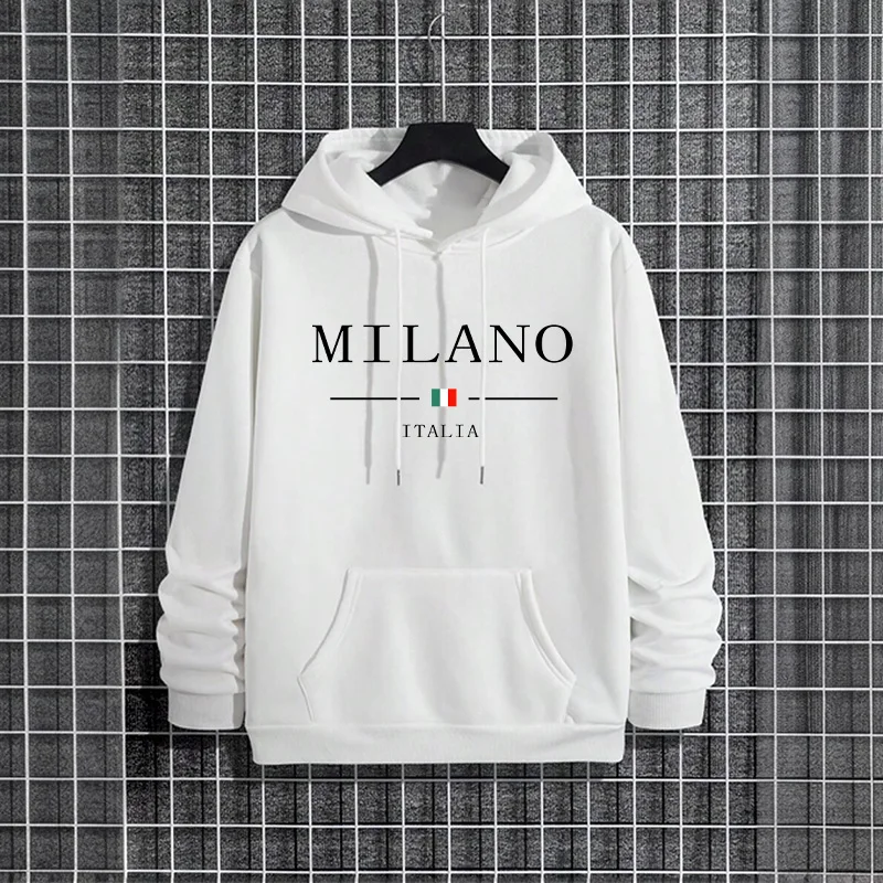 Italy Milan Fashion Men's Hood - Street Fashion Milan ulasan dan harga