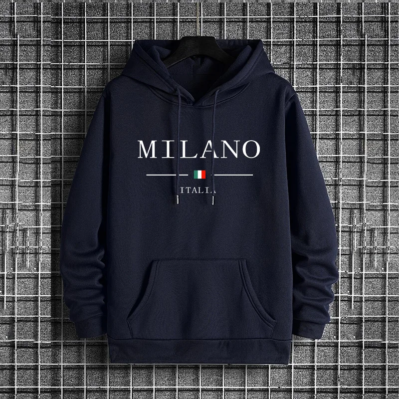 Italy Milan Fashion Men's Hood - Street Fashion Milan ulasan dan harga