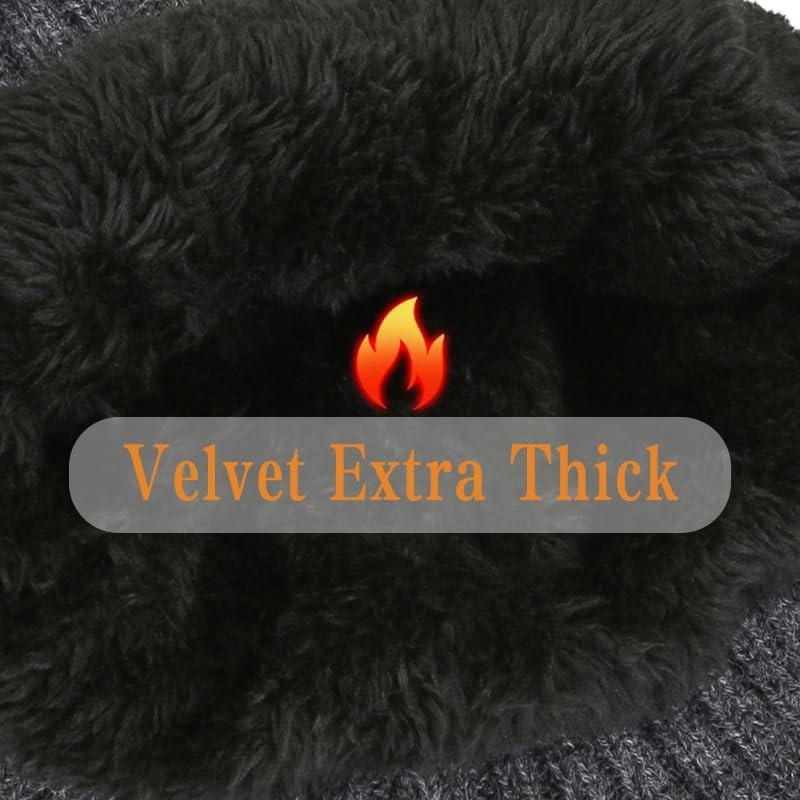 Men Winter Knitted Hat Plush W - Street Fashion Gloves ulasan dan harga